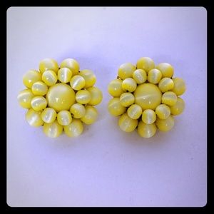 Vintage Costume Clip On Earrings